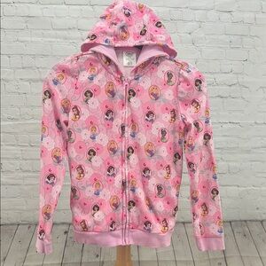 Disney Pink Floral Print Hoodie Sweatshirt